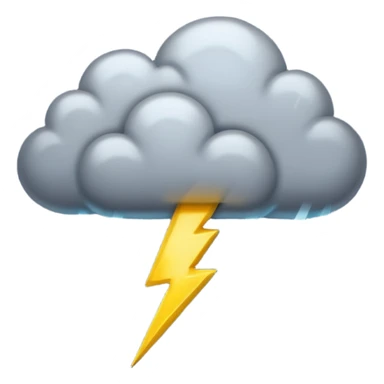 rain cloud lightning sticker