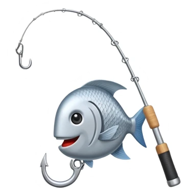 fishing rod hook sticker