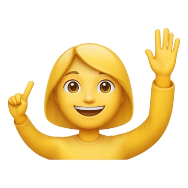 Emoji saying hi sticker