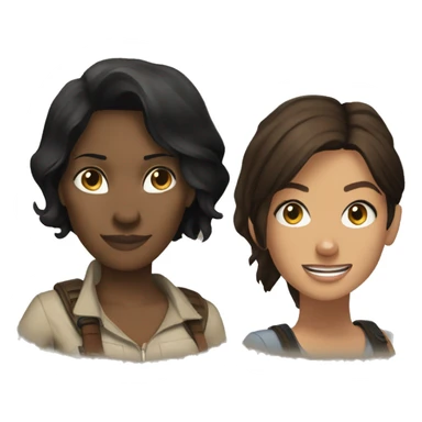 Elena Fisher and Chloe Frazer Uncharted sticker