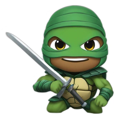 Kylian Mbappé as a ninja turtle sticker
