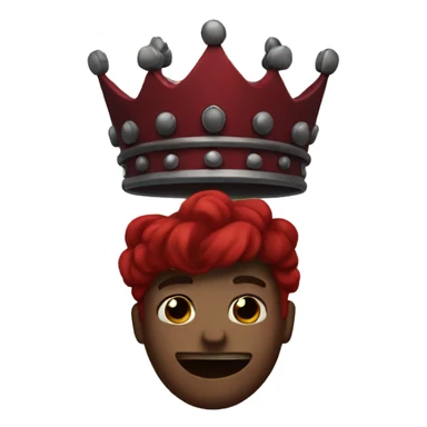 Dark red crown sticker