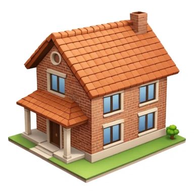 house no trees  not wooden like cartoonish almost sticker