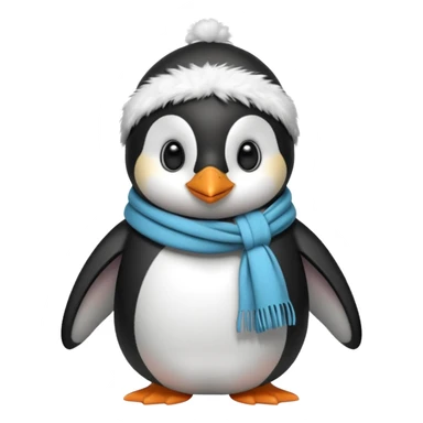 A penguin with scarf sticker