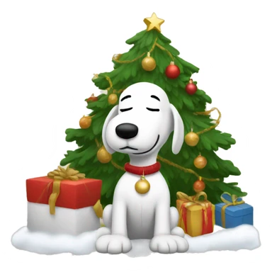 Cozy Christmas snoopy sticker