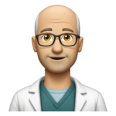 Balding male science teacher sticker