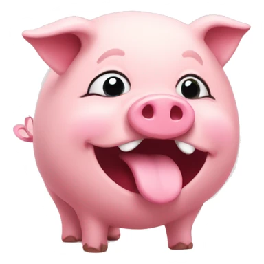 Piggy with kitty in love sticker