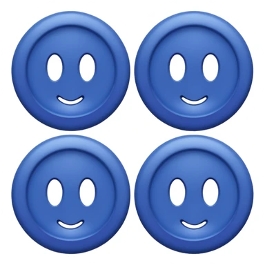 dark periwinkle colored button with four holes  sticker
