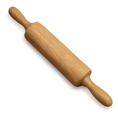 realistic wooden rolling pin sticker