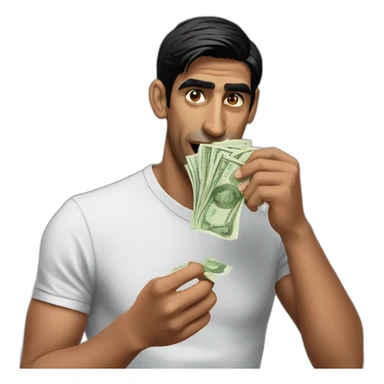 Rishi sunak eating money sticker