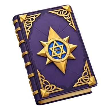 low poly book of spells sticker