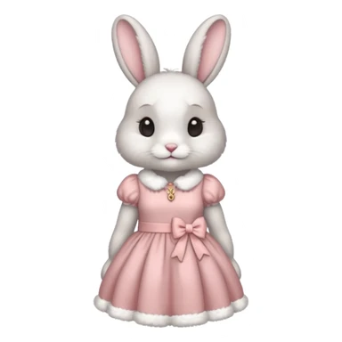 Rabbit wearing a dress sticker