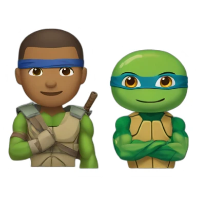 Mbappe and ninja turtles sticker