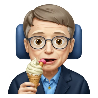 Stephen hawking eating ice cream  sticker