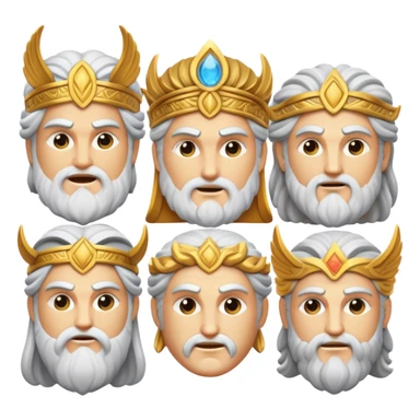 Cinematic Realistic Greek Gods Pop Culture Emoji, featuring mythic portrayals of ancient deities rendered with dynamic, ethereal lighting and classical detail. sticker