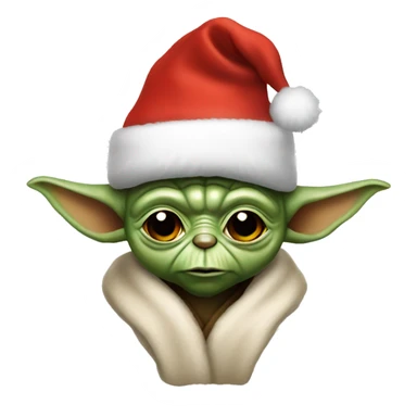 Yoda with Santa hat sticker