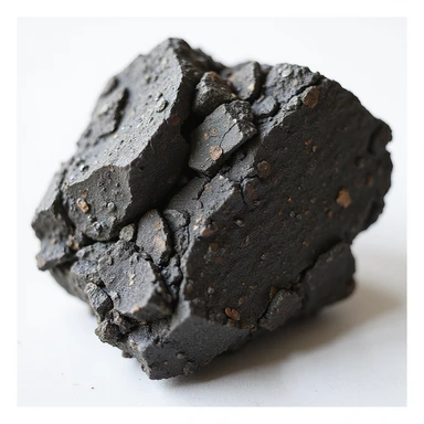 iron ore, realistic mineral texture, rough, metallic, natural, isolated sticker