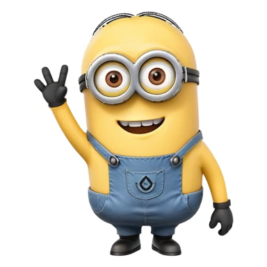 Minion waving  sticker