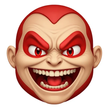 evil laugh, angry face sticker