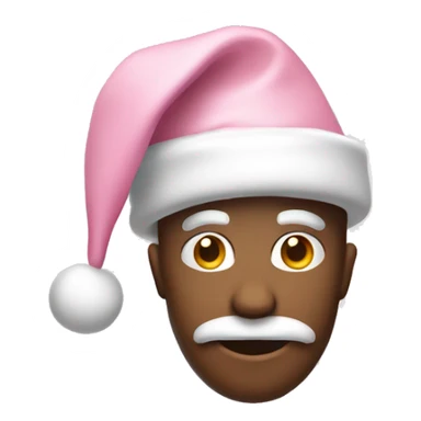 light pink santa hat sticker