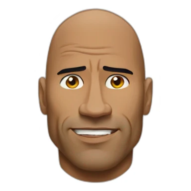 The rock qui fronce le sourcil droit sticker