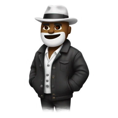 A gangster that’s a snowman. sticker