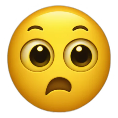 yellow glossy round emoji with big eyes reading a book sticker