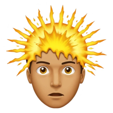 yellow exploiding head normal man mind blown sticker