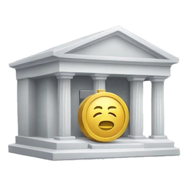 Bank with money sticker