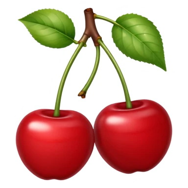 two cherries connecting together sticker
