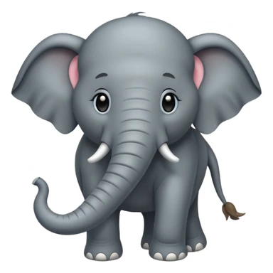  long haired elephant sticker
