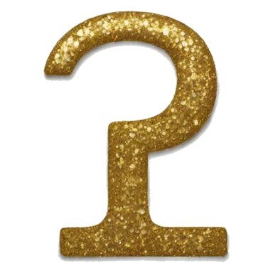 Glitter letter P sticker