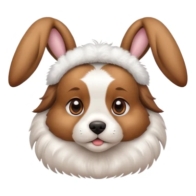 Dog with bunny ears sticker