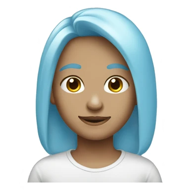 light blue cutie emojis  sticker