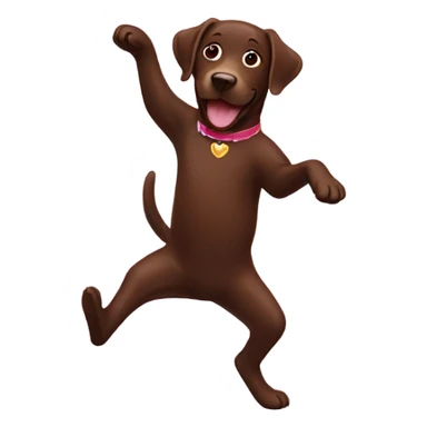 Chocolate lab dancing sticker
