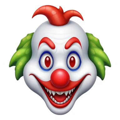 dinosaur clown sticker