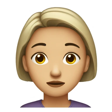 very sad woman sticker