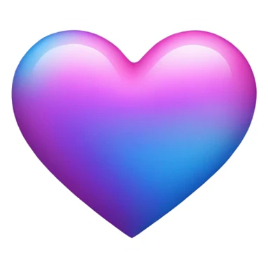 Pink purple blue heart sticker