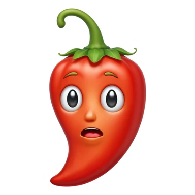 Crying red hot pepper sticker