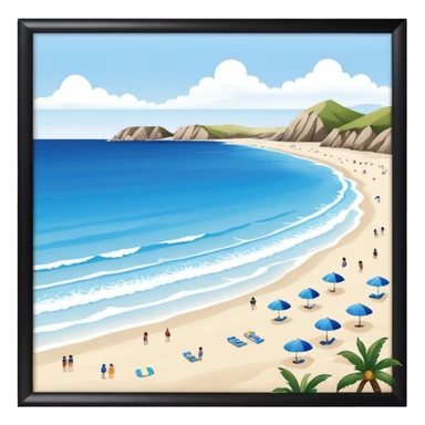 Beach from Lima, Peru sticker