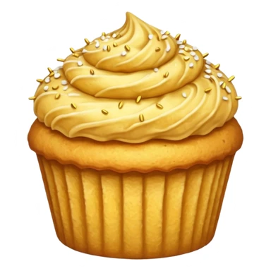 gold vanilla muffin gold sprinkles on top sticker