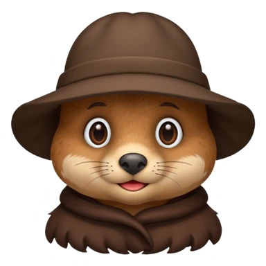 mole wearing a hat sticker