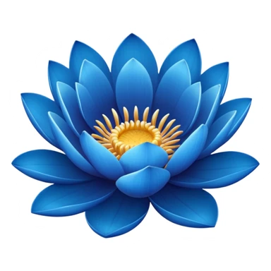 Blue lotus emoji sticker