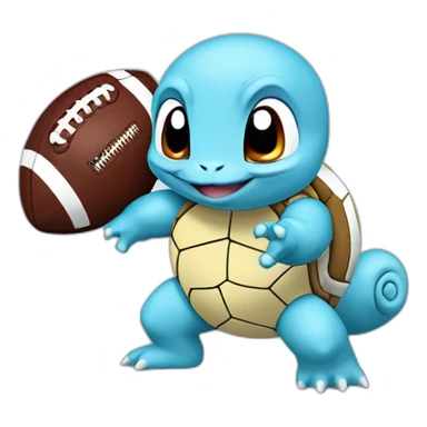 Squirtle with football sticker