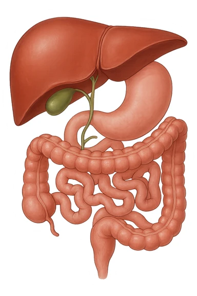 Connessione, fegato , intestino e cistifellea sticker