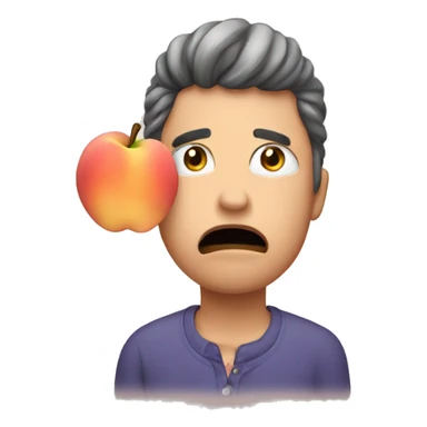 Crying with peach sign up sticker