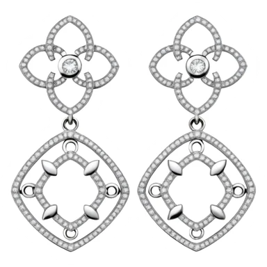 chanel diamond earrings  sticker