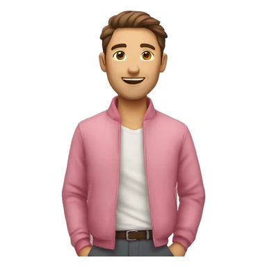 Homme avec une jupe rose  sticker