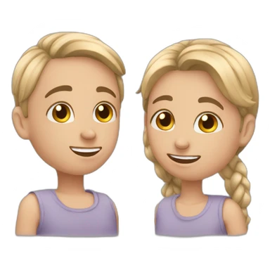 2 amies qui font un calin sticker