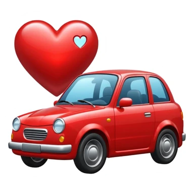 a car with a heart sticker